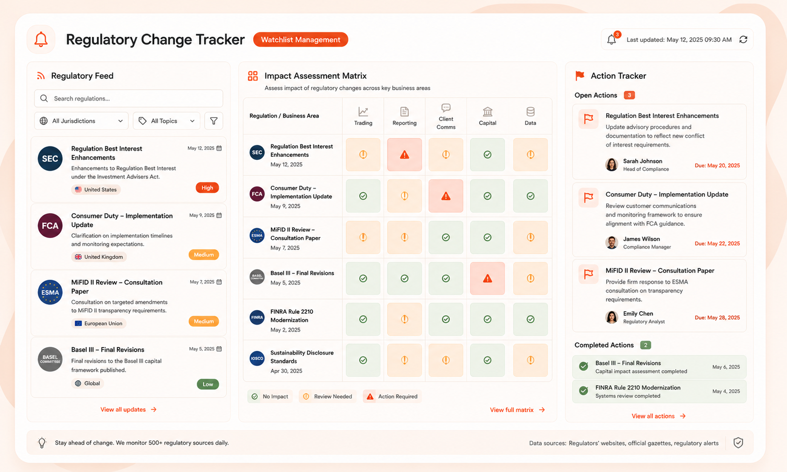 Regulatory Change Tracker