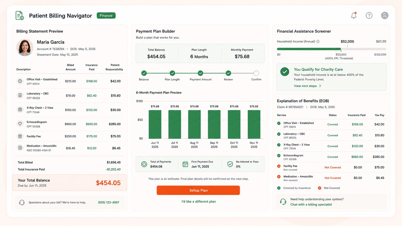 Patient Billing Navigator