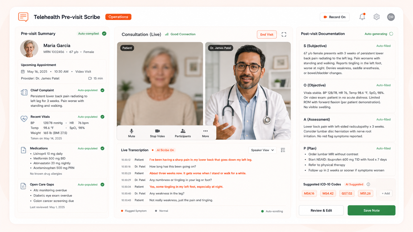 Telehealth Pre-visit Scribe