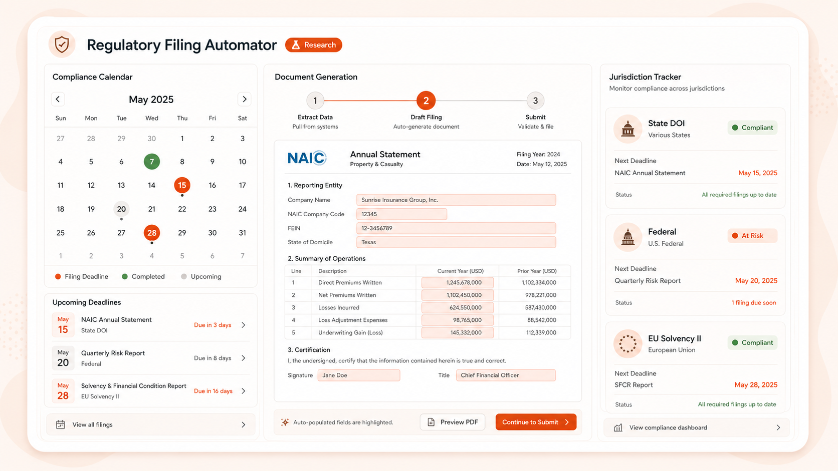 Regulatory Filing Automator