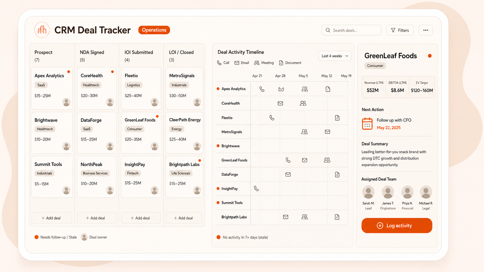 CRM Deal Tracker