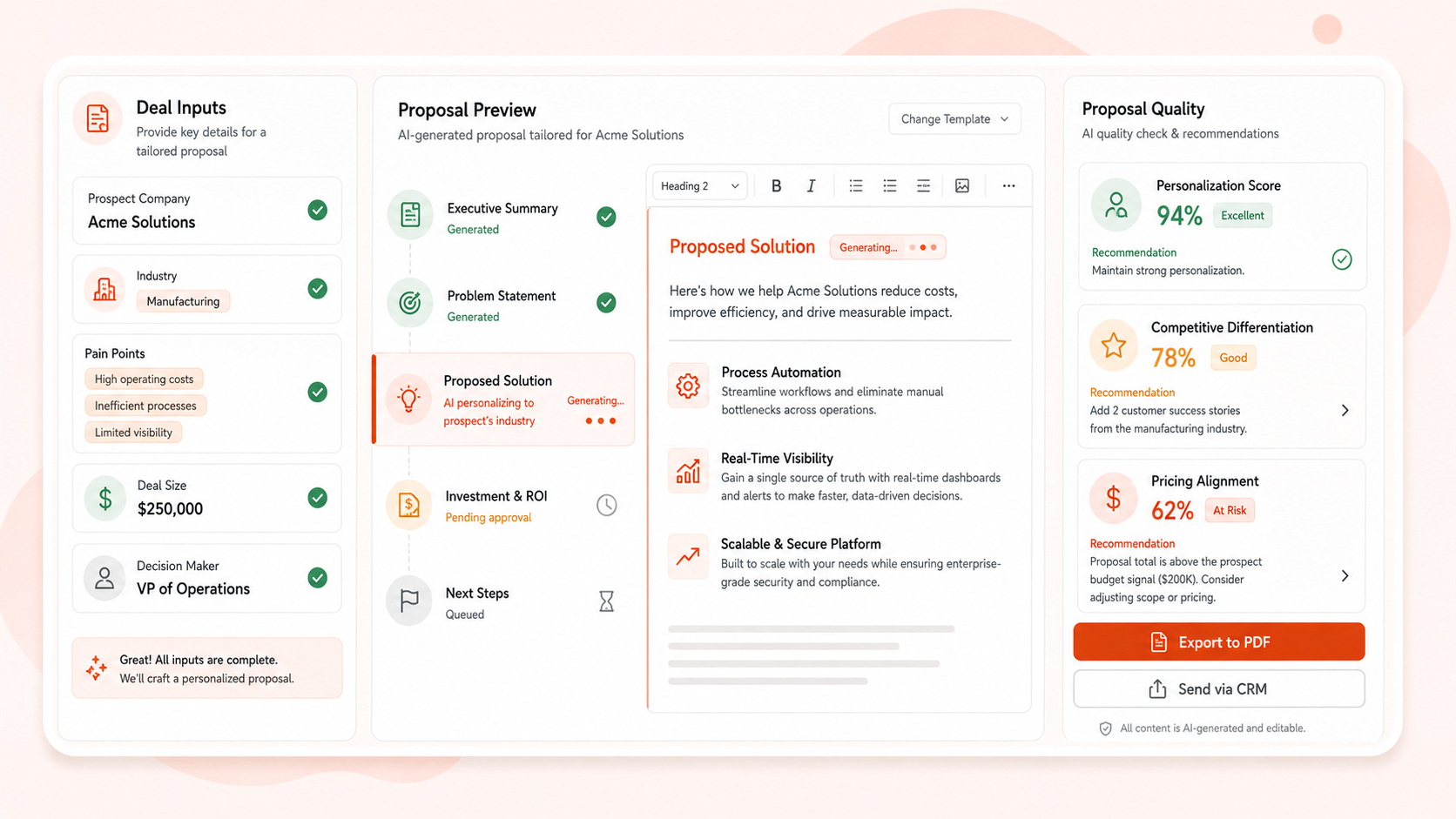 AI Proposal & Pitch Generator